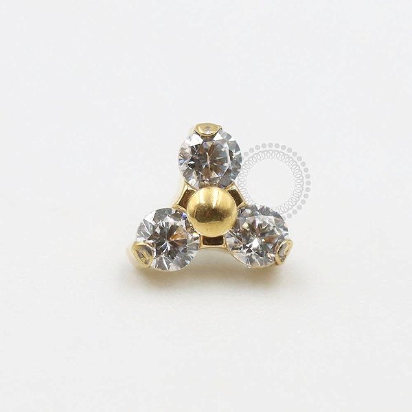 TN240 Topo Trinity Zirconia Titânio PVD Gold