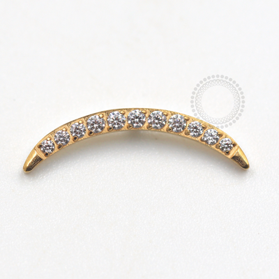 TN669 Topo Cluster Lua Fina CZ Titanio PVD Gold