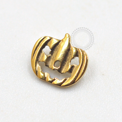 TN674 Topo Abóbora Halloween Titanio PVD Gold
