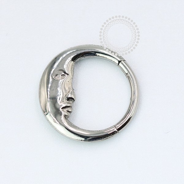 TN1066 Segmento 8mm Lua Crescente Titânio ASTM F136