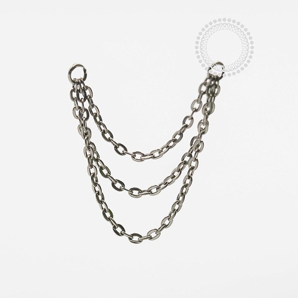 TN1082 Corrente Elo Triplo 0.8mm Titânio ASTM F136