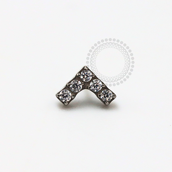 TN1154 Topo V Zirconias Push Pin Titânio ASTM F136