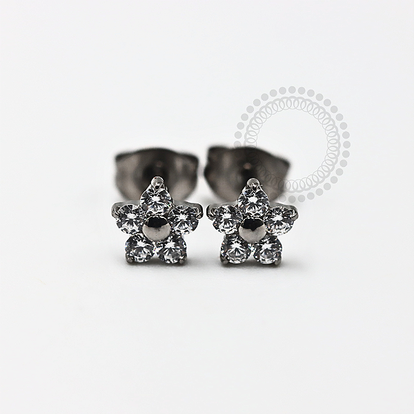 TN1158 Brinco Flor Titânio ASTM F-136