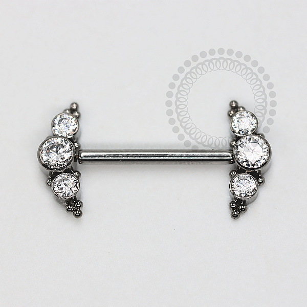 TN1166 Nipple Cluster Push Pin Unilateral  Titânio ASTM F136