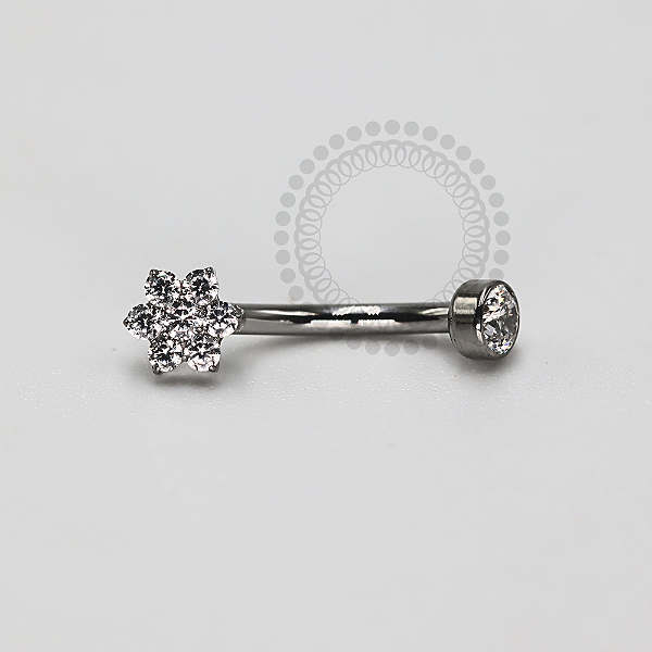 TN1181 Navel  Flor 6 Pétalas Titânio ASTM F-136