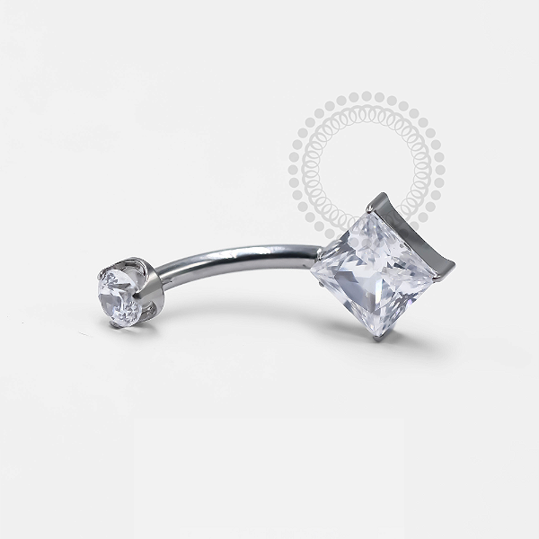 TN1225 Navel Quadrado Zirconia Titânio ASTM F-136