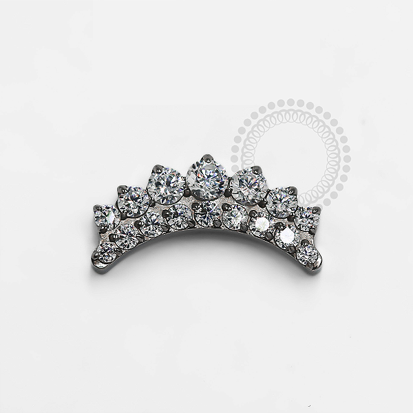 TN1264 Topo Cluster Tiara de Zirconias Titânio ASTM F-136