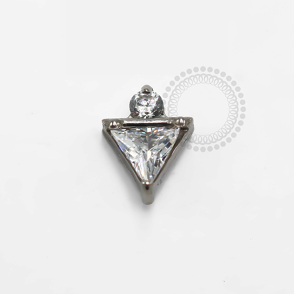TN1271 Topo Triângulo Zircônia Ponto de Luz Titânio ASTM F-136
