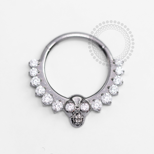 TN1309 Segmento 10mm Caveira CZ Frontal Titânio ASTM F136