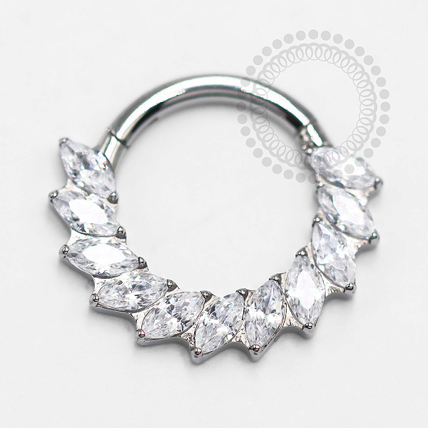 TN1358 Segmento 8mm Navetes Inclinadas Titânio ASTM F136