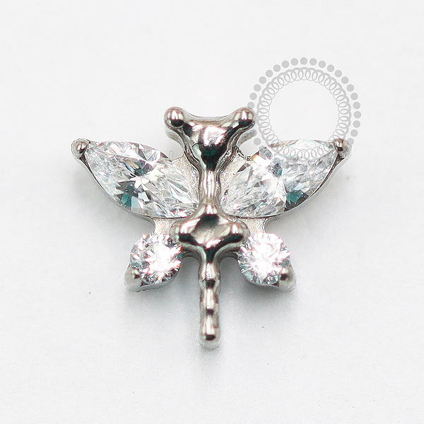 TN1468 Topo Libélula Zirconias Titânio ASTM F-136