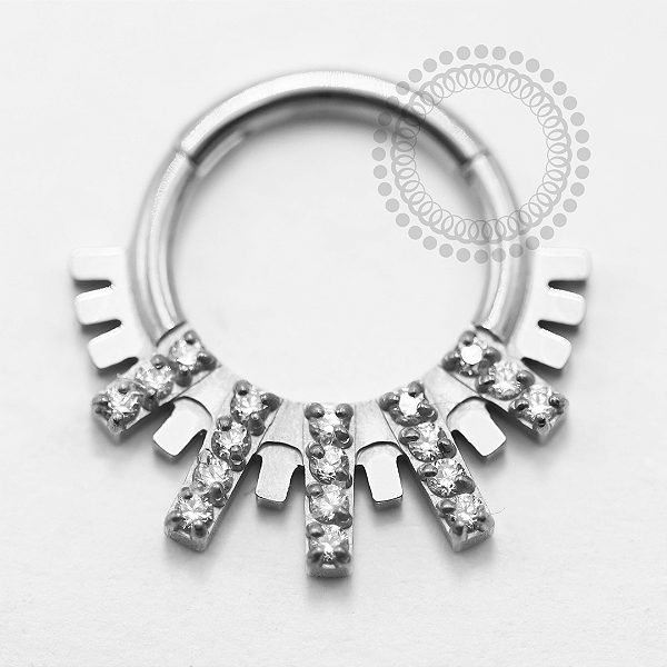 TN1540 Segmento Frontal 8mm 5 Barras CZ Titânio ASTM F136