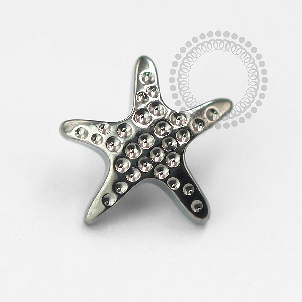 TN1594 Topo Estrela Do Mar Titânio ASTM F-136