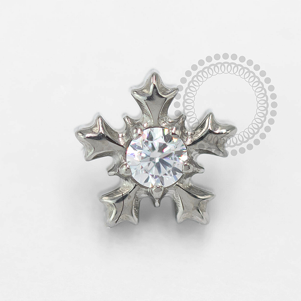 TN1643 Topo Floco de Neve Zirconia Titanio ASTM F136