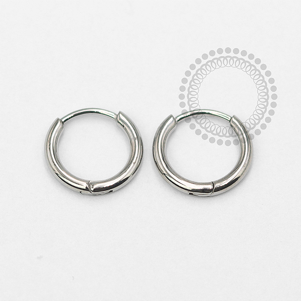 TN1753 Brincos Argola Lisa Titânio ASTM F136