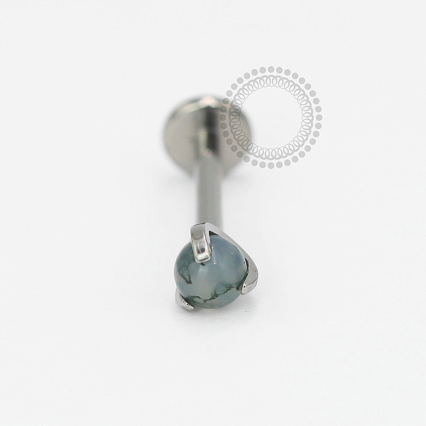 TN1805 Labret Esfera Ágata Sintetica Titânio ASTM F-136
