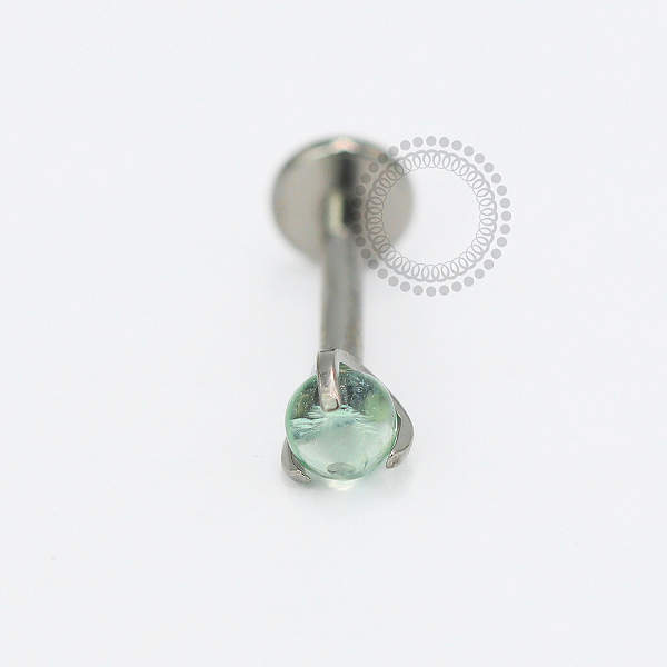 TN1806 Labret Esfera Moon Verde Titânio ASTM F-136