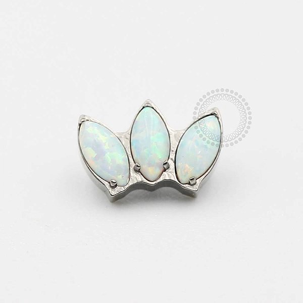 TN183 Topo 3 Navetes Pedra Sintética Titânio ASTM F-136