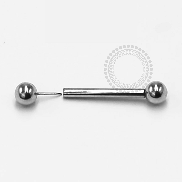 TN233 Barbell Push Pin 1.6mm Titânio ASTM F-136