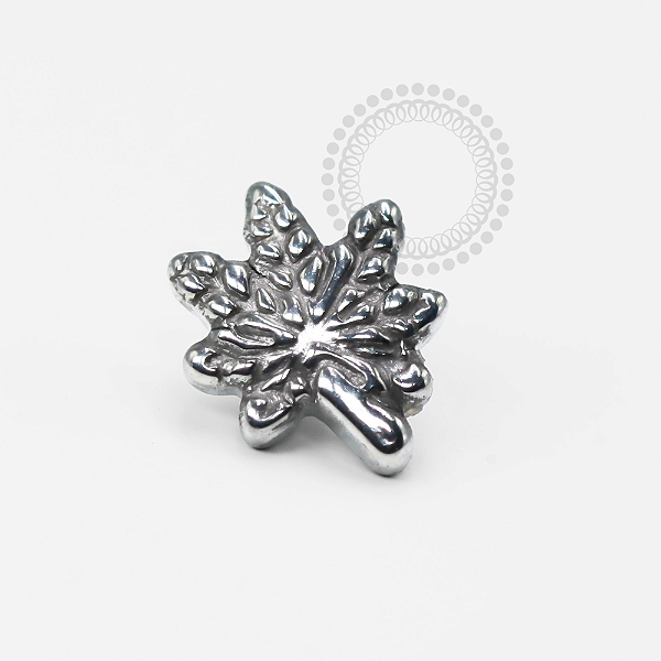 TN253 Topo Mini Folha Cannabis Titânio ASTM F136