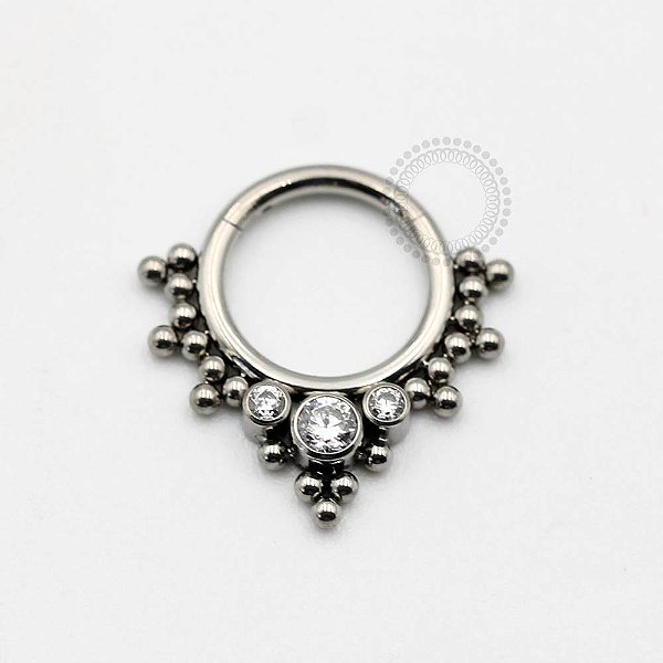 TN271 Segmento Frontal Indiano CZ Titânio ASTM F136