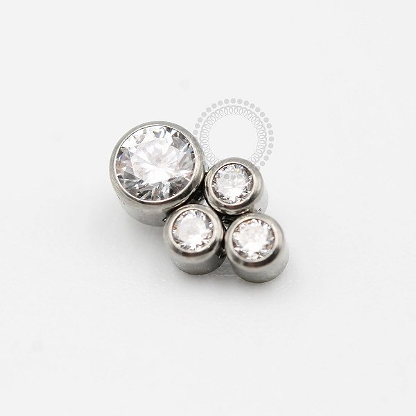 TN392 Topo CZ 4mm e CZ 2,5mm Titânio ASTM F136