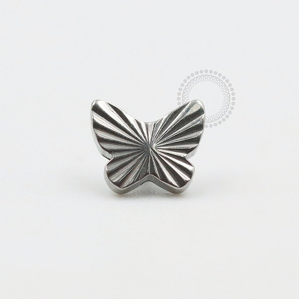 TN491 Topo Borboleta Textura de Linhas Titânio ASTM F136