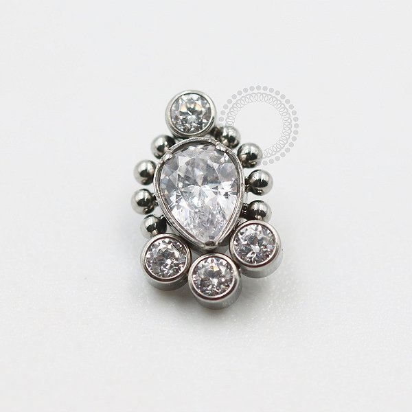 TN515 Topo Zirconias Gota Central Esferas Titânio ASTM F136