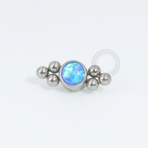 TN523 Topo Mini Opala e Esferas Titânio ASTM F136