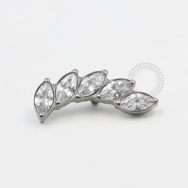 TN536 Topo Cluster Navetes CZ Titânio ASTM F136