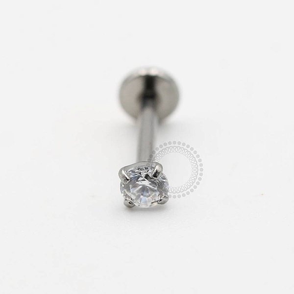 TN54 Labret Zircônia Cristal Titânio ASTM F136