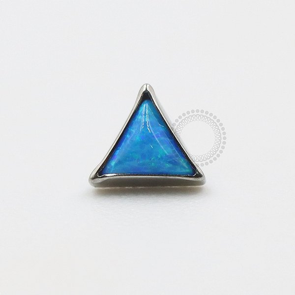 TN611 Topo Triangulo Opala Azul  Titanio ASTM F136