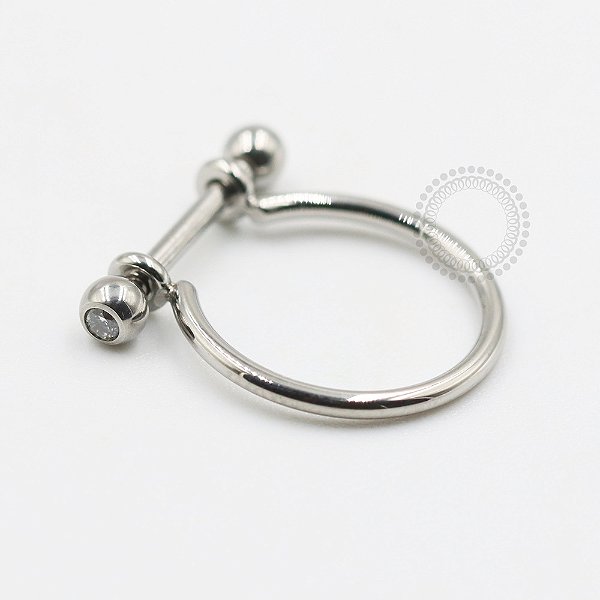 TN658 Piercing Conch 12mm Haste Reta Titânio ASTM F136