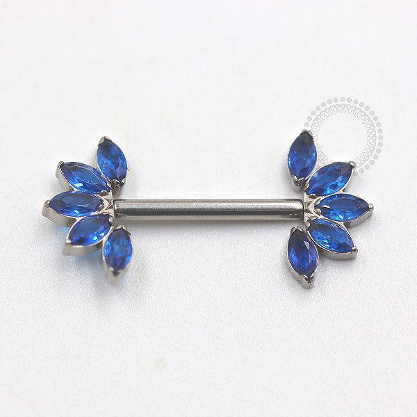 TN665 Nipple Cluster Safira Push Pin Unilateral  Titânio ASTM F136