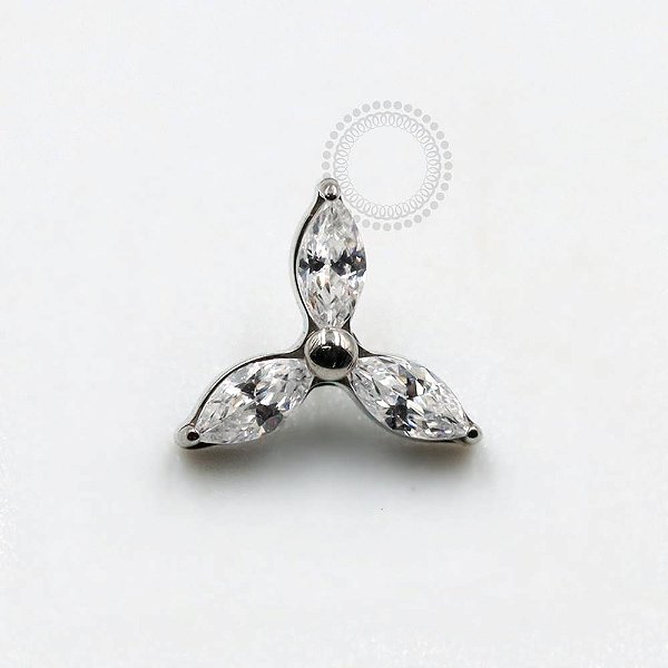 TN719 Topo Três Pétalas Zircônia Titânio ASTM F136