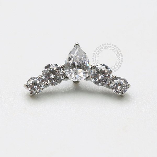 TN772 Topo Cluster CZ Gota Central Titânio ASTM F136