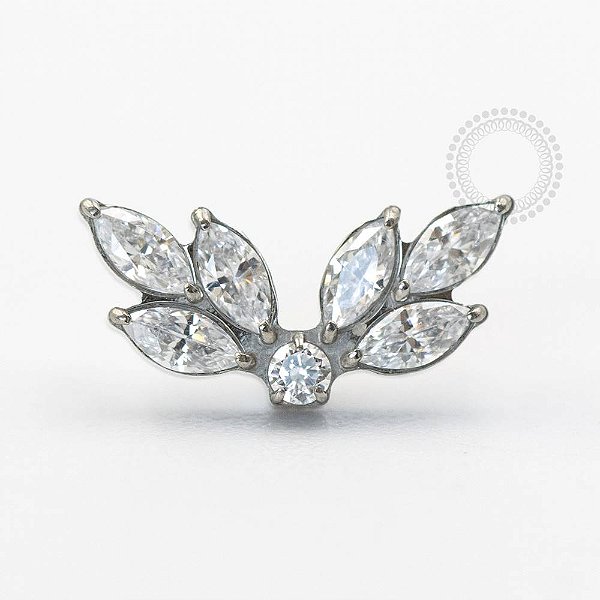 TN788 Topo Zirconia 2 Asas Navete CZ Titânio ASTM F136