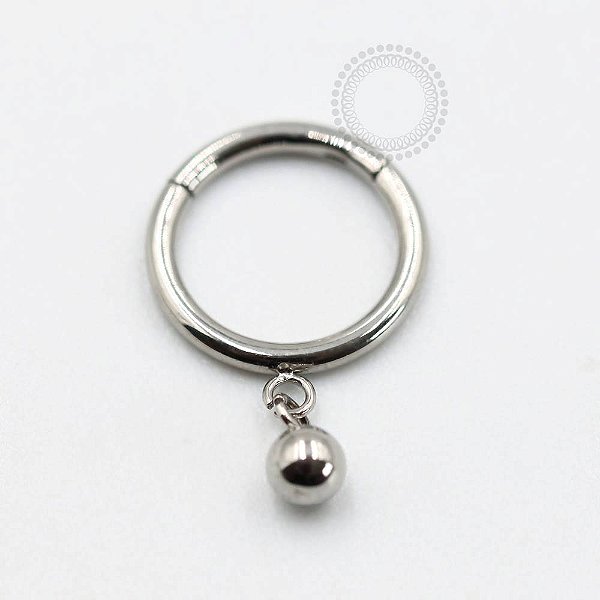 TN833 Segmento 8mm Pingente Esfera Titânio ASTM F136