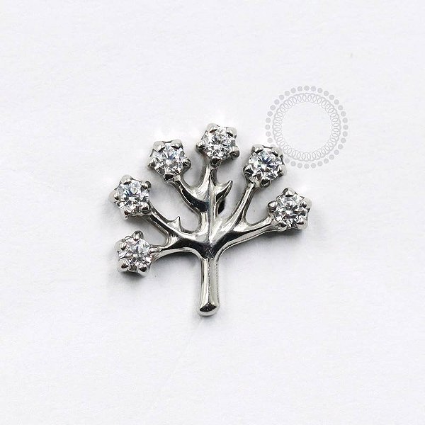 TN851 Topo Árvore da Vida Cravejado Titânio ASTM F136