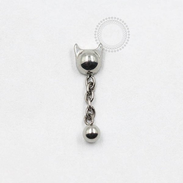 TN855 Topo Capetinha com Pingente Titânio ASTM F-136