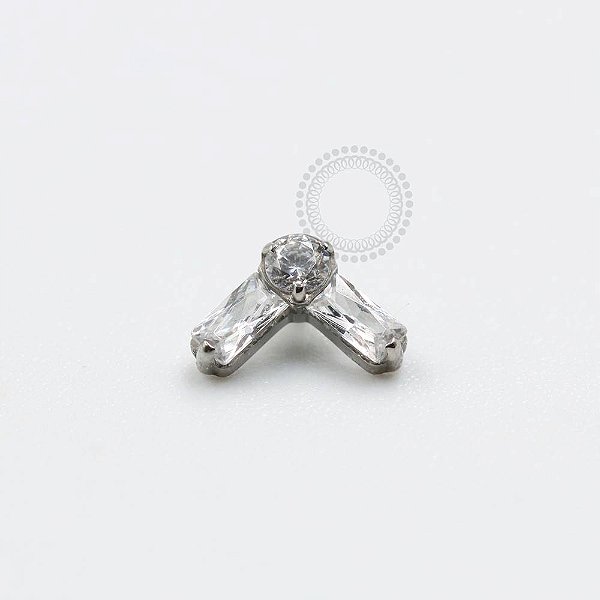 TN864 Topo V Zirconias Baguete Titânio ASTM F136