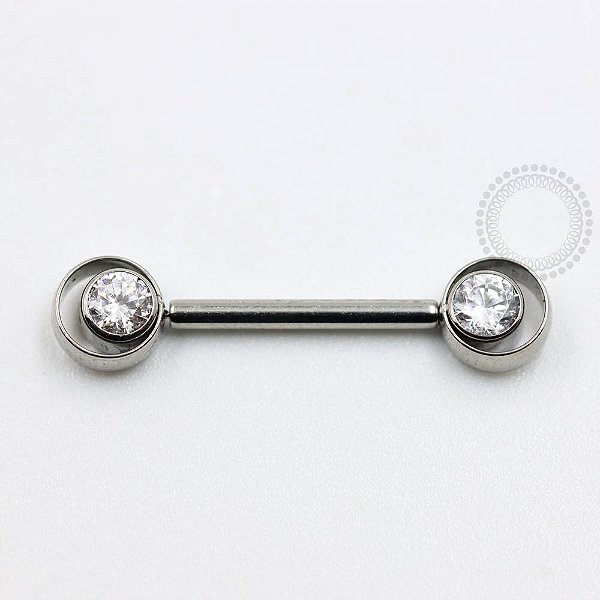 TN875 Nipple Saturno Push Pin Unilateral Titânio ASTM F136