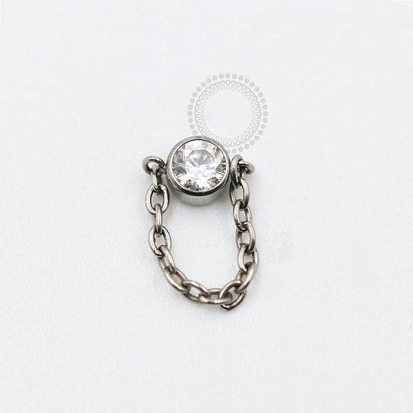 TN969 Topo Zirconia 3.0mm  Corrente Titânio ASTM F136