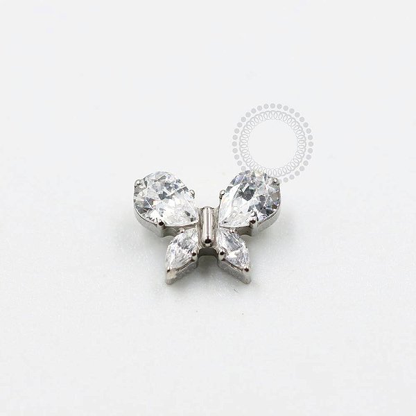 TN973 Topo Big Borboleta Zircônia Titânio ASTM F136