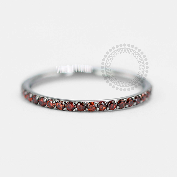 TN1455 Segmento Cravejado Rubi Titânio ASTM F136