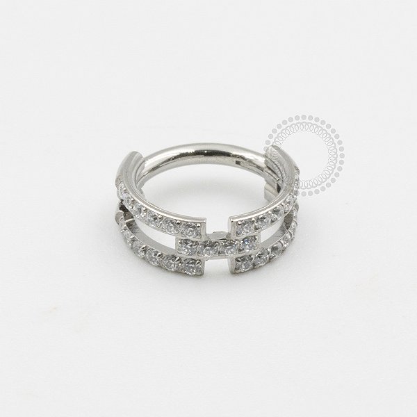 TN635 Segmento CZ Elo Duplo Titânio Titânio ASTM F136