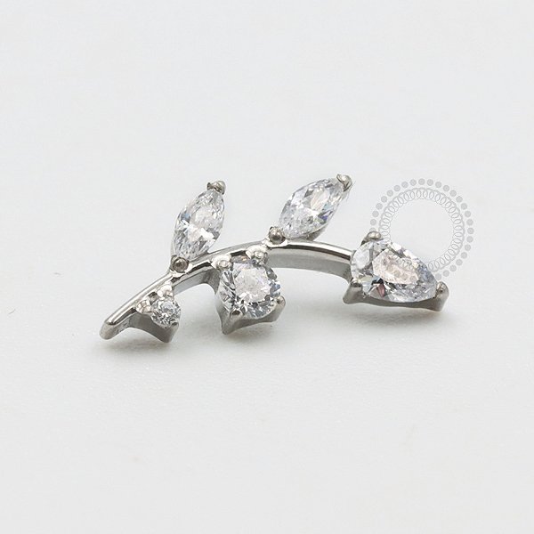 TN557 Topo Galho CZ Titânio ASTM F136