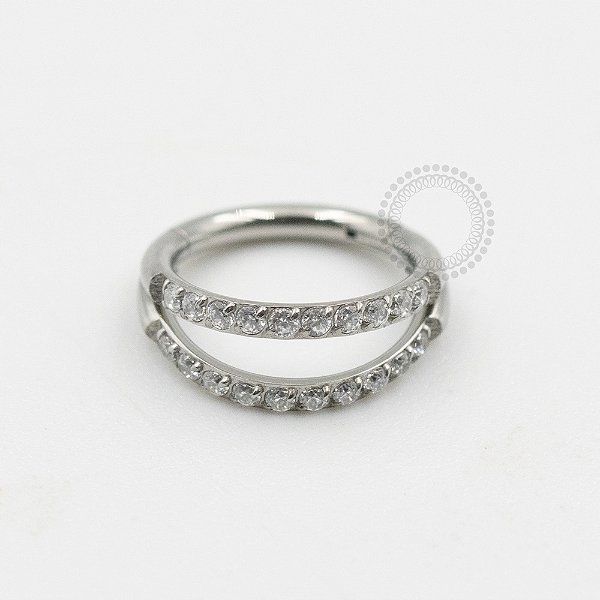 TN636 Segmento CZ Linha Dupla Titânio ASTM F136