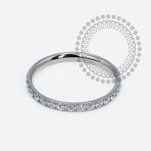 AN0002 Anel Aparador Cravejado 1.5 Titânio G2