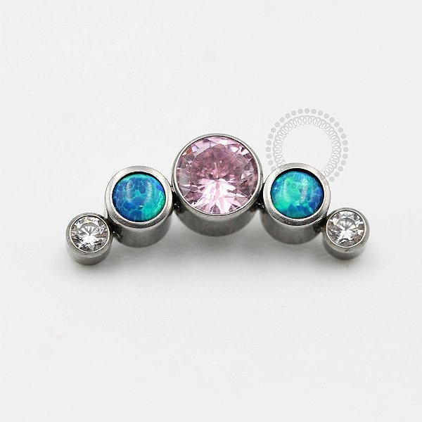 TN451 Topo Cluster CZ Opala Sintética Titanio ASTM F136  (OUTLET)